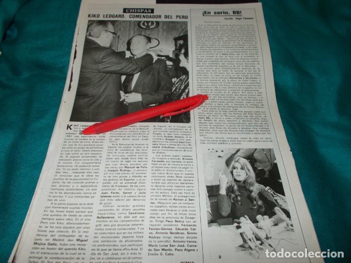 Sammeln von Zeitschriften und Zeitungen: RECORTE : KIKO LEDGARD, COMENDADOR DEL PERU. SEMANA, MARZO 1985(#)