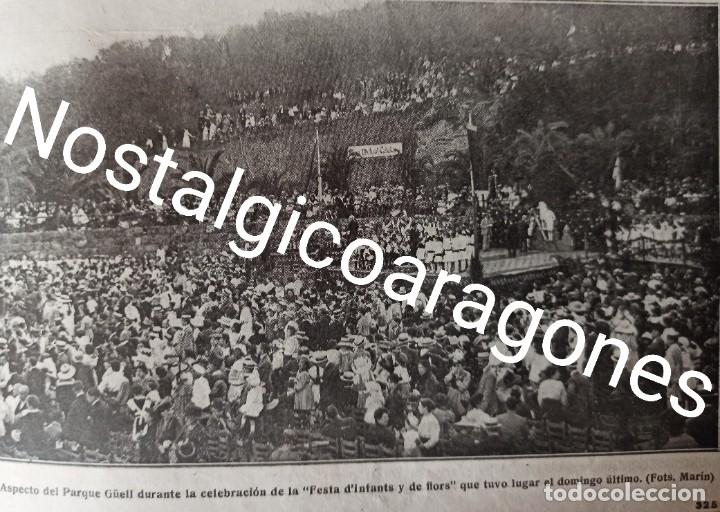 Collection Magazines and Newspapers: Barcelona Parque G&uuml;ell fiesta infants y Flors 1917 fotograf&iacute;a revista