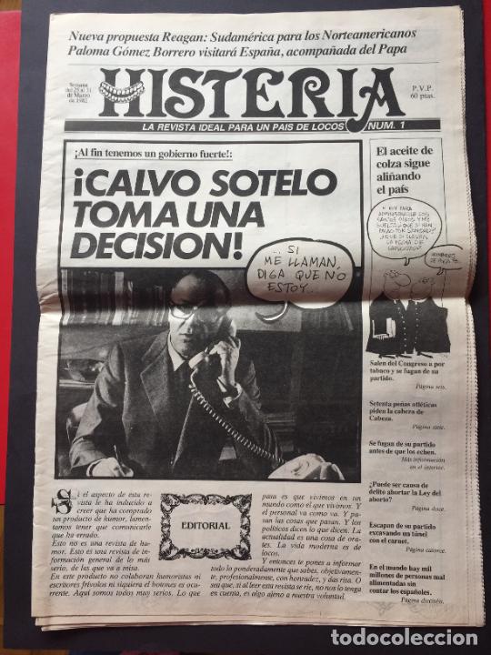 Coleccionismo de Revistas y Peri&oacute;dicos: Histeria n&ordm; 1 Marzo 25 de 1982. La revista ideal para un pais de locos