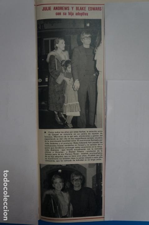 Coleccionismo de Revistas y Peri&oacute;dicos: RECORTE CLIPPING DE JULIE ANDREWS Y BLAKE EDWARS REVISTA SEMANA N&ordm; 2239 PAG. 33 L35