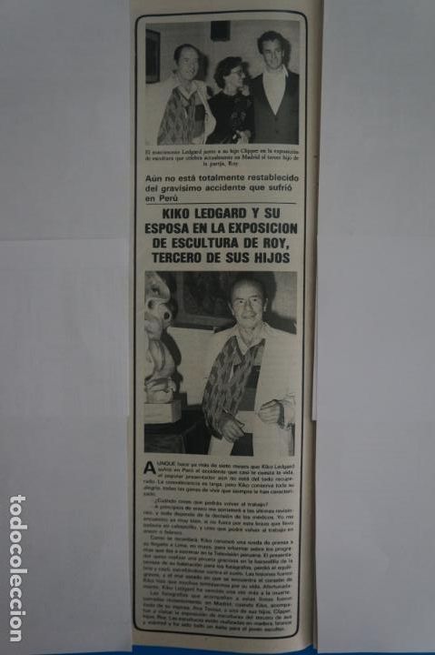 Coleccionismo de Revistas y Peri&oacute;dicos: RECORTE CLIPPING DE KIKO LEDGARD Y SU MUJER REVISTA SEMANA N&ordm; 2185 PAG. 6 L35