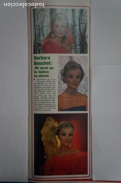 Coleccionismo de Revistas y Peri&oacute;dicos: RECORTE CLIPPING DE BARBARA BOUCHET REVISTA SEMANA N&ordm; 2185 PAG. 65 L35