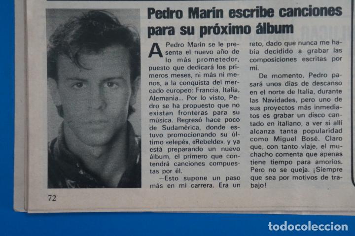 Coleccionismo de Revistas y Peri&oacute;dicos: RECORTE CLIPPING DE PEDRO MARIN CANTANTE REVISTA SEMANA N&ordm; 2185 PAG. 72 L35