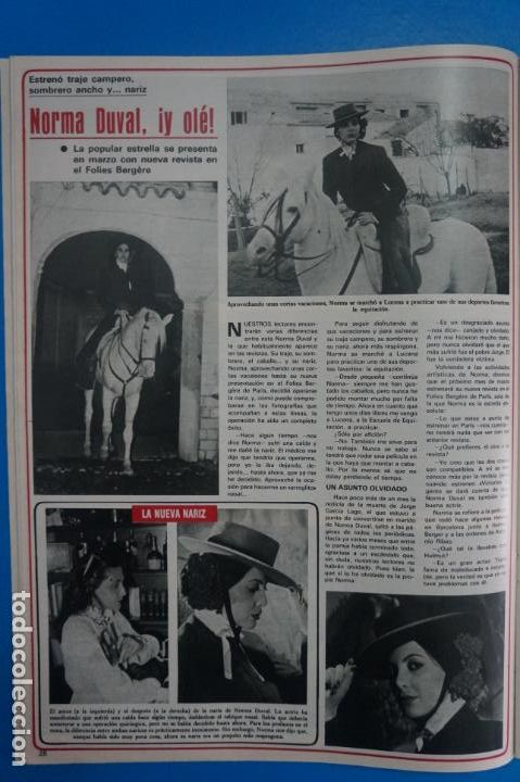 Coleccionismo de Revistas y Peri&oacute;dicos: RECORTE CLIPPING DE NORMA DUVAL REVISTA SEMANA N&ordm; 2194 PAG. 28 L35