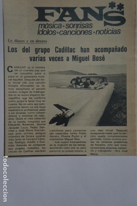 Coleccionismo de Revistas y Peri&oacute;dicos: RECORTE CLIPPING DE GRUPO CADILLAC REVISTA SEMANA N&ordm; 2213 PAG. 83 L35