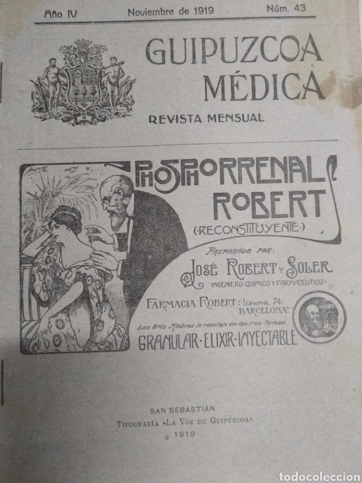 Coleccionismo de Revistas y Peri&oacute;dicos: Guip&uacute;zcoa m&eacute;dica 1919