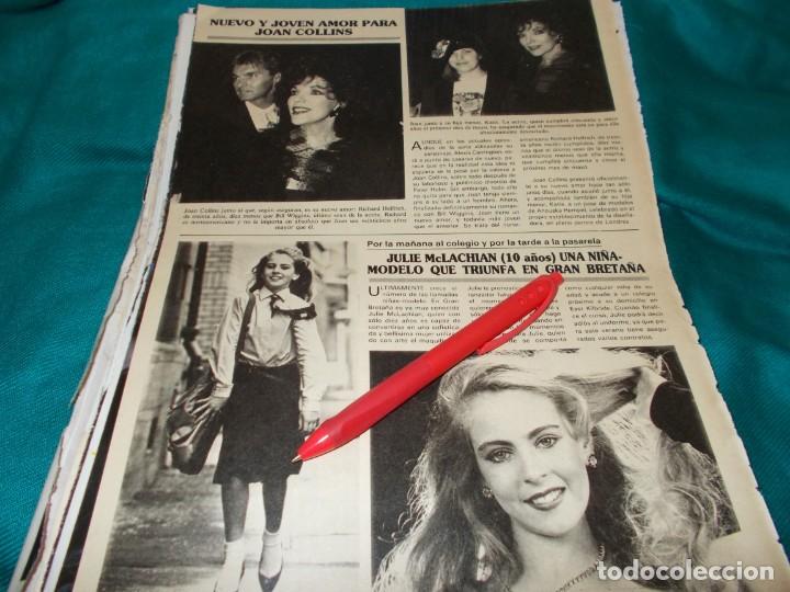 Sammeln von Zeitschriften und Zeitungen: RECORTE : JOAN COLLINS. JULIE McLANCHIAN, NI&Ntilde;A MODELO. SEMANA, MARZO 1988(#)