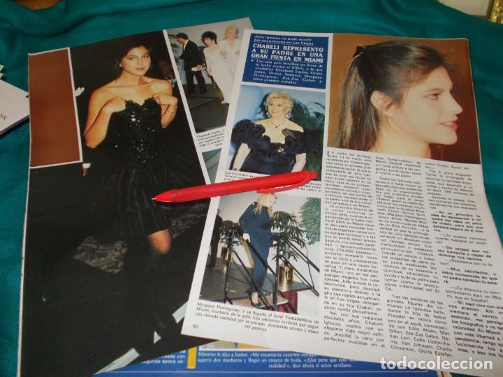 Sammeln von Zeitschriften und Zeitungen: RECORTE : CHABELI IGLESIAS, FIESTA EN MIAMI. LIZ TAYLOR, GRACE JONES. SEMANA, MARZO 1988(#)
