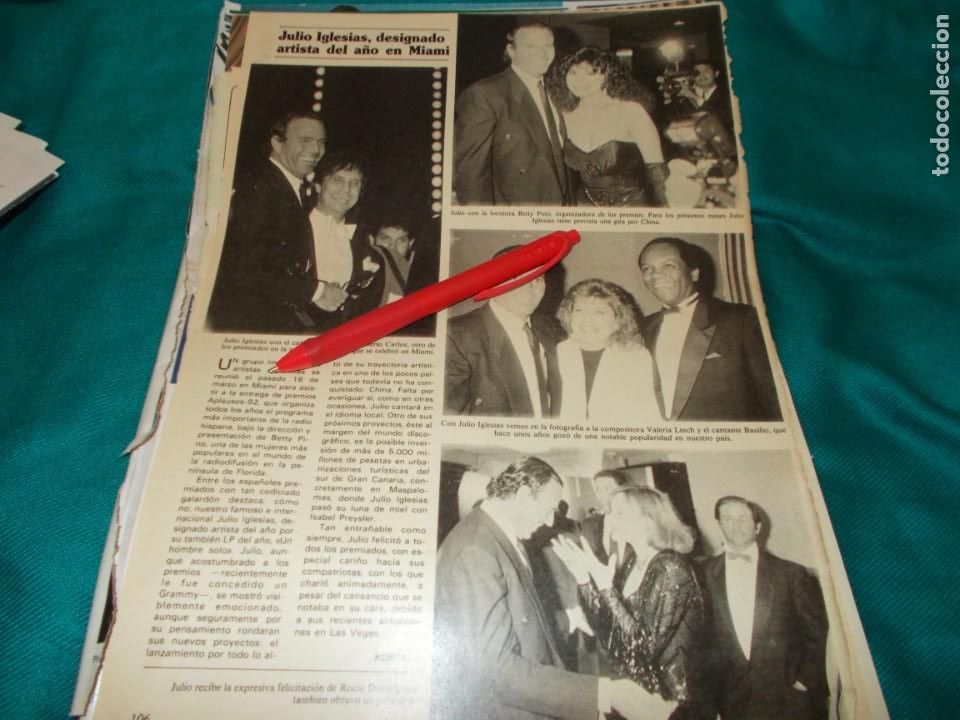 Coleccionismo de Revistas y Peri&oacute;dicos: RECORTE : JULIO IGLESIAS, ARTISTA DEL A&Ntilde;O EN MIAMI. SEMANA, MARZO 1988(#)