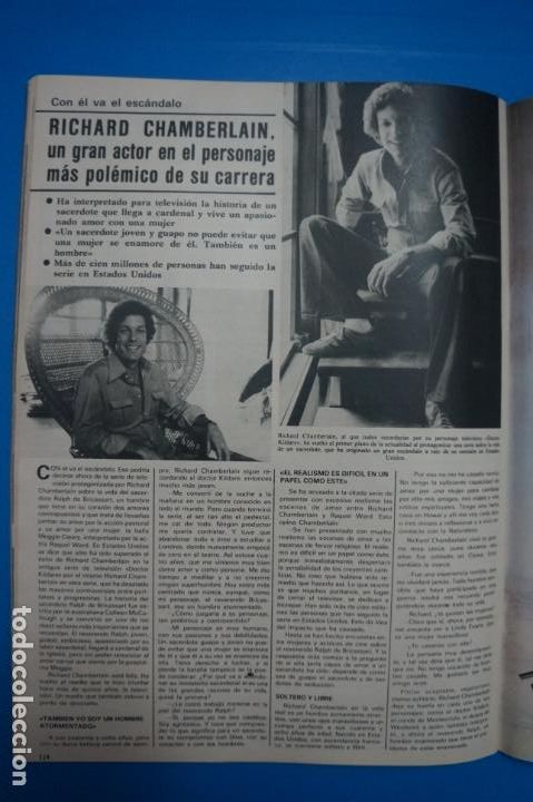 Coleccionismo de Revistas y Peri&oacute;dicos: RECORTE CLIPPING DE RICHARD CHAMBERELAIN ACTOR REVISTA SEMANA N&ordm; 2287 PAG. 114 L36