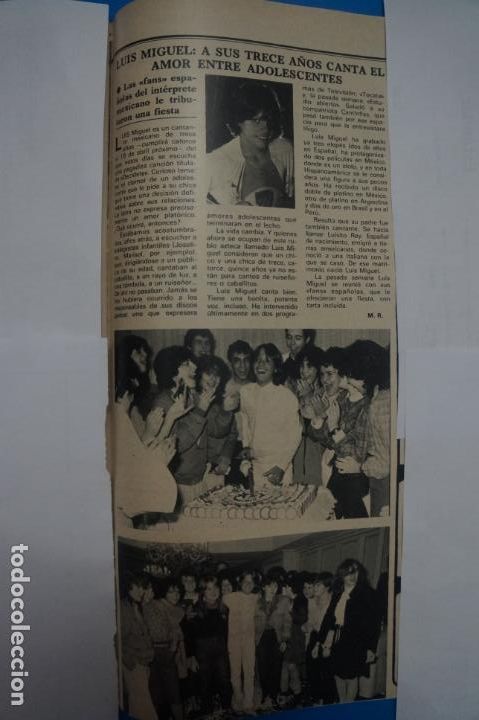 Coleccionismo de Revistas y Peri&oacute;dicos: RECORTE CLIPPING DE LUIS MIGUEL REVISTA SEMANA N&ordm; 2287 PAG. 103 L36