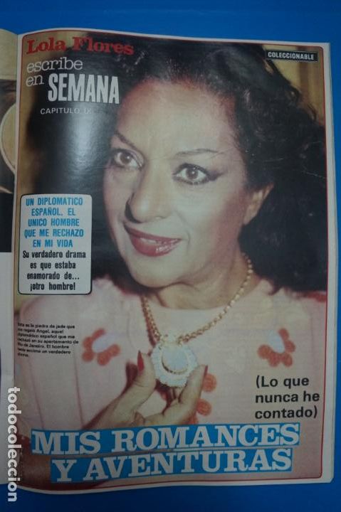 Coleccionismo de Revistas y Peri&oacute;dicos: RECORTE CLIPPING DE LOLA FLORES REVISTA SEMANA N&ordm; 2287 PAG. 63 AL 70 L36