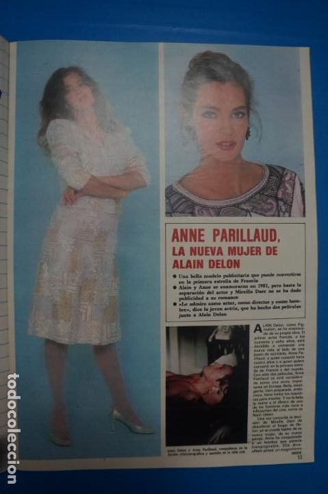 Coleccionismo de Revistas y Peri&oacute;dicos: RECORTE CLIPPING DE ANNE PARILLAUD MUJER DE ALAIN DELON REVISTA SEMANA N&ordm; 2287 PAG. 53 AL 55 L36