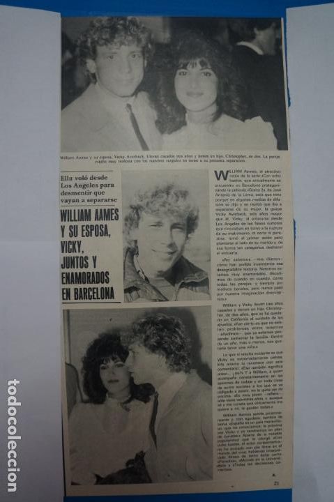 Coleccionismo de Revistas y Peri&oacute;dicos: RECORTE CLIPPING DE WILLIAM AAMES Y SU ESPOSA VICKY REVISTA SEMANA N&ordm; 2287 PAG. 21 L36