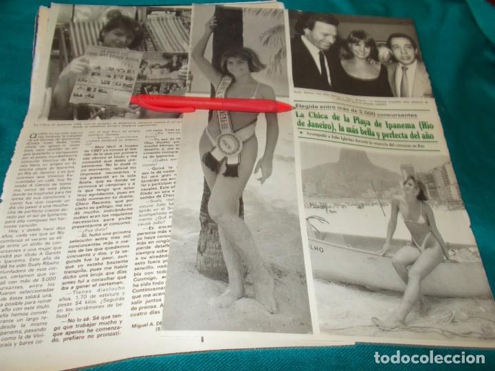 Sammeln von Zeitschriften und Zeitungen: RECORTE : ELEGIDA LA CHICA DE LA PLAYA DE IPANEMA. SEMANA, MARZO 1988(#)