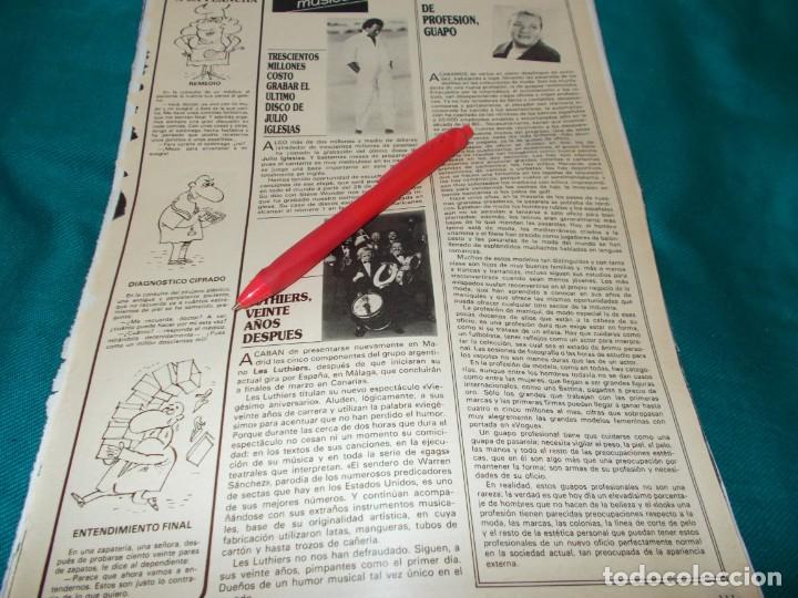 Coleccionismo de Revistas y Peri&oacute;dicos: RECORTE : 300 MILLONES, COSTE DEL NUEVO DISCO DE JULIO IGLESIAS. SEMANA, MARZO 1988(#)