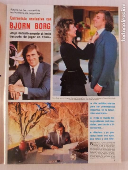 Coleccionismo de Revistas y Peri&oacute;dicos: RECORTE CLIPPING DE BJORN BORG TENISTA REVISTA SEMANA N&ordm; 2252 PAG. 3 AL 7 L37