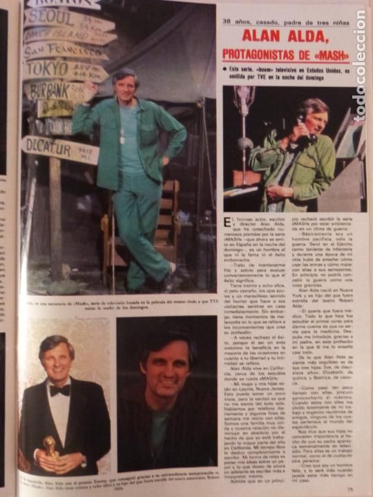 Coleccionismo de Revistas y Peri&oacute;dicos: RECORTE CLIPPING DE ALAIN ALDA SERIE MASH REVISTA SEMANA N&ordm; 2246 PAG. 79 L37