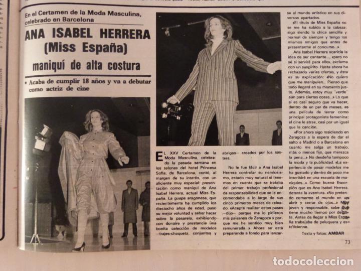 Coleccionismo de Revistas y Peri&oacute;dicos: RECORTE CLIPPING DE ANA ISABEL HERRERA MISS ESPA&Ntilde;A REVISTA SEMANA N&ordm; 2246 PAG. 73 L37