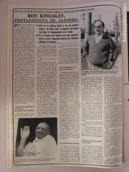 Coleccionismo de Revistas y Peri&oacute;dicos: RECORTE CLIPPING DE BEN KINGSLEY PROTAGONISTA DE GANDHI REVISTA SEMANA N&ordm; 2246 PAG. 16 L37