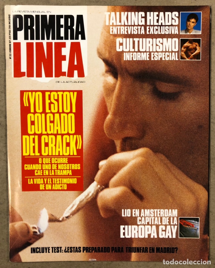 Coleccionismo de Revistas y Peri&oacute;dicos: PRIMERA L&Iacute;NEA N&deg; 22 (1987). ANTONIO BANDERAS, TALKING HEADS (DAVID BYRNE), CRACK, AMSTERDAM GAY,...