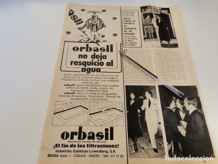 Coleccionismo de Revistas y Peri&oacute;dicos: SOF&Iacute;A LOREN RECORTE REVISTA A&Ntilde;O 1975