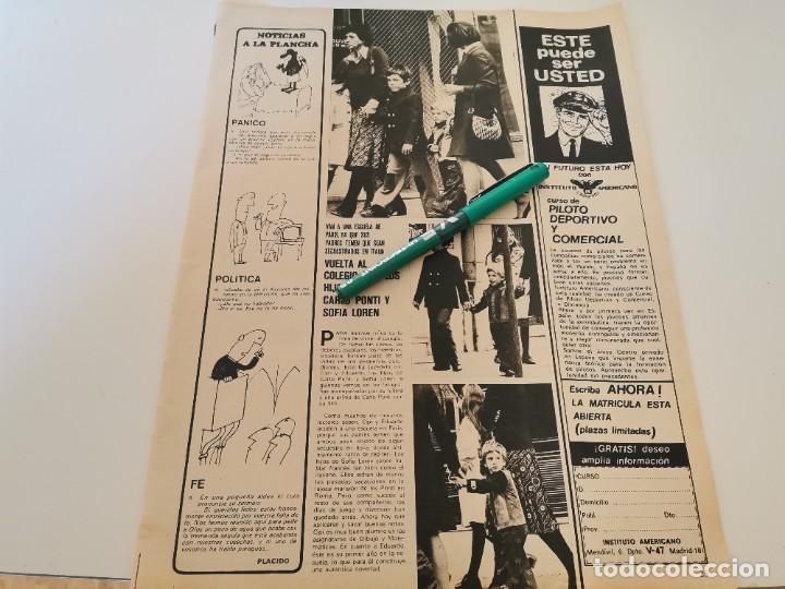 Coleccionismo de Revistas y Peri&oacute;dicos: SOF&Iacute;A LOREN Y SUS HIJOS REVERSO VITTORIO GASSMAN, PADRE SOF&Iacute;A LOREN RECORTE REVISTA A&Ntilde;O 1975