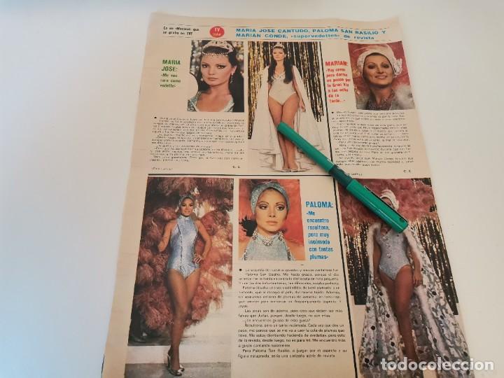 Coleccionismo de Revistas y Peri&oacute;dicos: MARIA JOS&Eacute; CANTUDO, PALOMA SAN BASILIO Y MARIAN CONDE S&Uacute;PER VEDETTES RECORTE REVISTA 1975