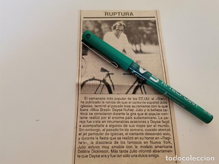 Coleccionismo de Revistas y Peri&oacute;dicos: JULIO IGLESIAS RECORTE PERI&Oacute;DICO 1988