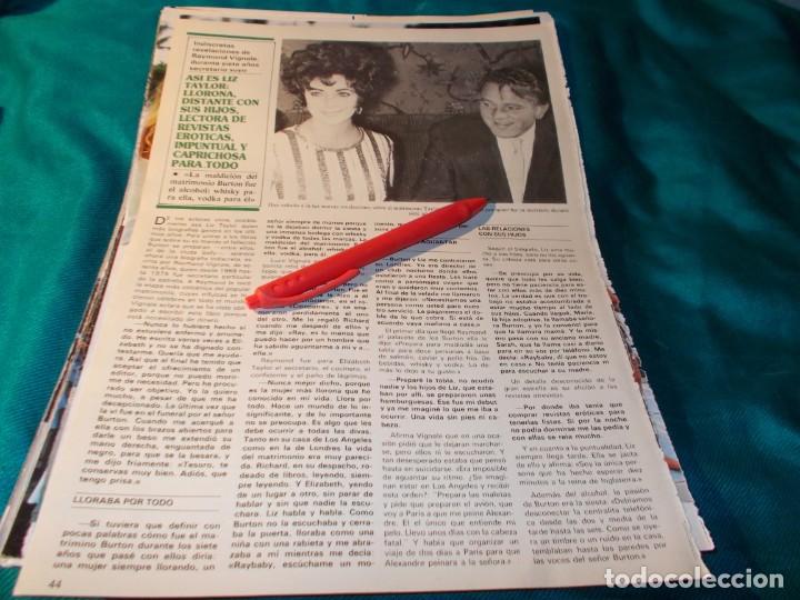 Sammeln von Zeitschriften und Zeitungen: RECORTE : LIZ TAYLOR, VISTA POR SU SECRETARIO. SEMANA, ABRIL 1988(#)
