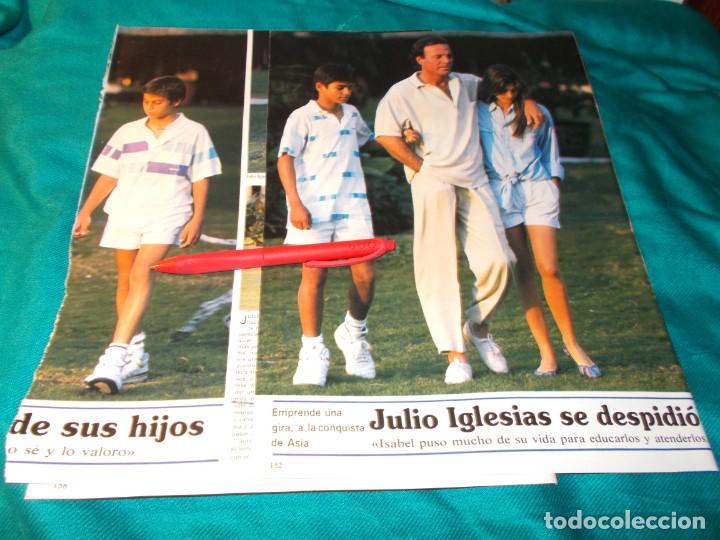 Coleccionismo de Revistas y Peri&oacute;dicos: RECORTE : JULIO IGLESIAS, SE DESPIDE DE SUS HIJOS. SEMANA, ABRIL 1988(#)