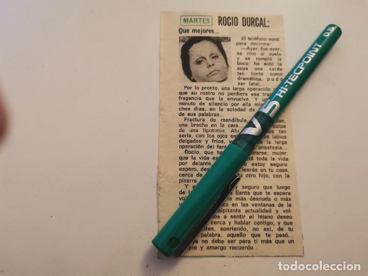Coleccionismo de Revistas y Peri&oacute;dicos: ROC&Iacute;O DURCAL RECORTE REVISTA A&Ntilde;O 1977
