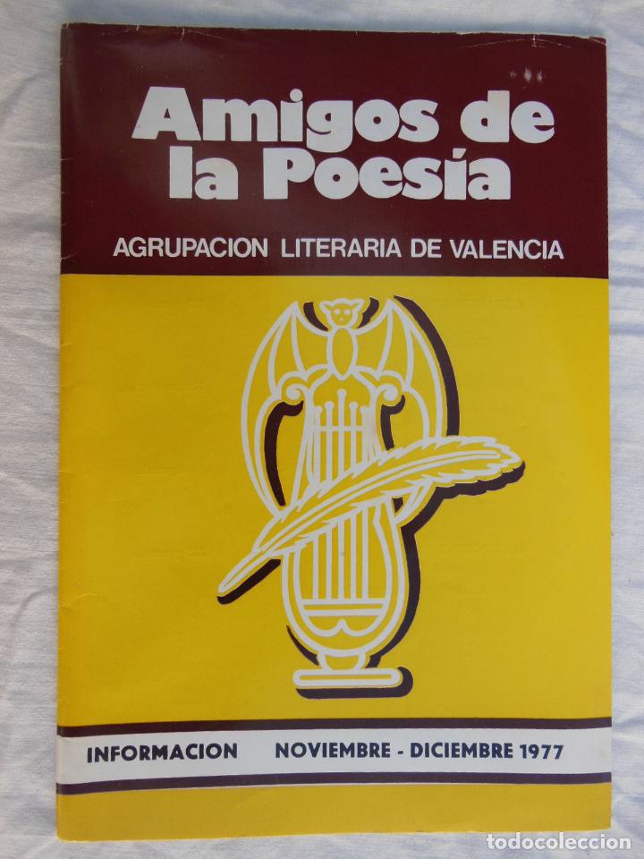 Coleccionismo de revistas y peri&oacute;dicos: AMIGOS DE LA POES&Iacute;A. Agrupaci&oacute;n Literaria de Valencia. Noviembre - diciembre 1977