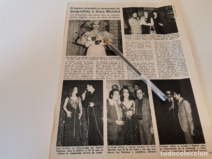 Coleccionismo de revistas y peri&oacute;dicos: SARA MONTIEL RECORTE REVISTA A&Ntilde;O 1977