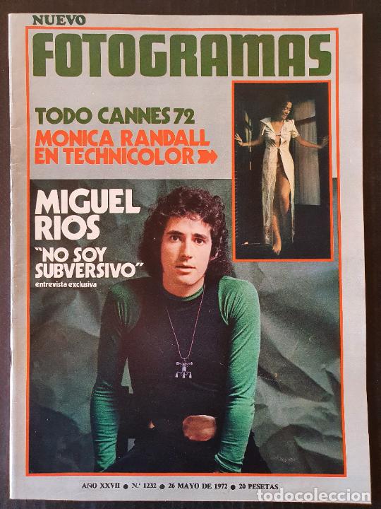 Coleccionismo de Revistas y Peri&oacute;dicos: REVISTA FOTOGRAMAS N&ordm; 1232 - PORTADA MIGUEL RIOS - CANNES 72 - POSTER BRITT MICHELSEN