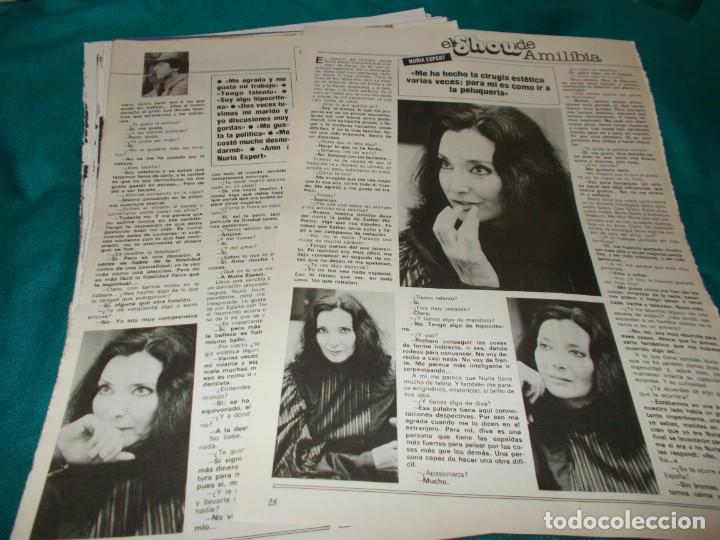 Colecionismo de Revistas e Jornais: RECORTE : AMILIBIA, ENTREVISTA A NURIA ESPERT. SEMANA, ENERO 1985(#)
