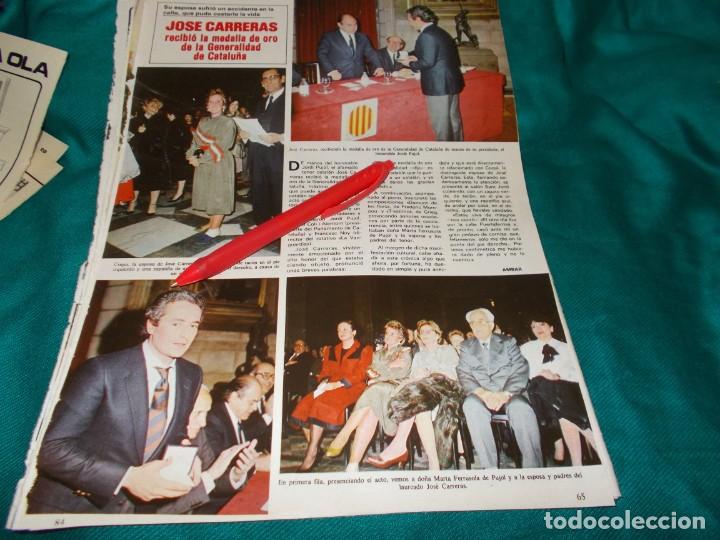 Colecionismo de Revistas e Jornais: RECORTE : JOSE CARRERAS, MEDALLA ORO GENERALIDAD DE CATALU&Ntilde;A . SEMANA, ENERO 1985(#)