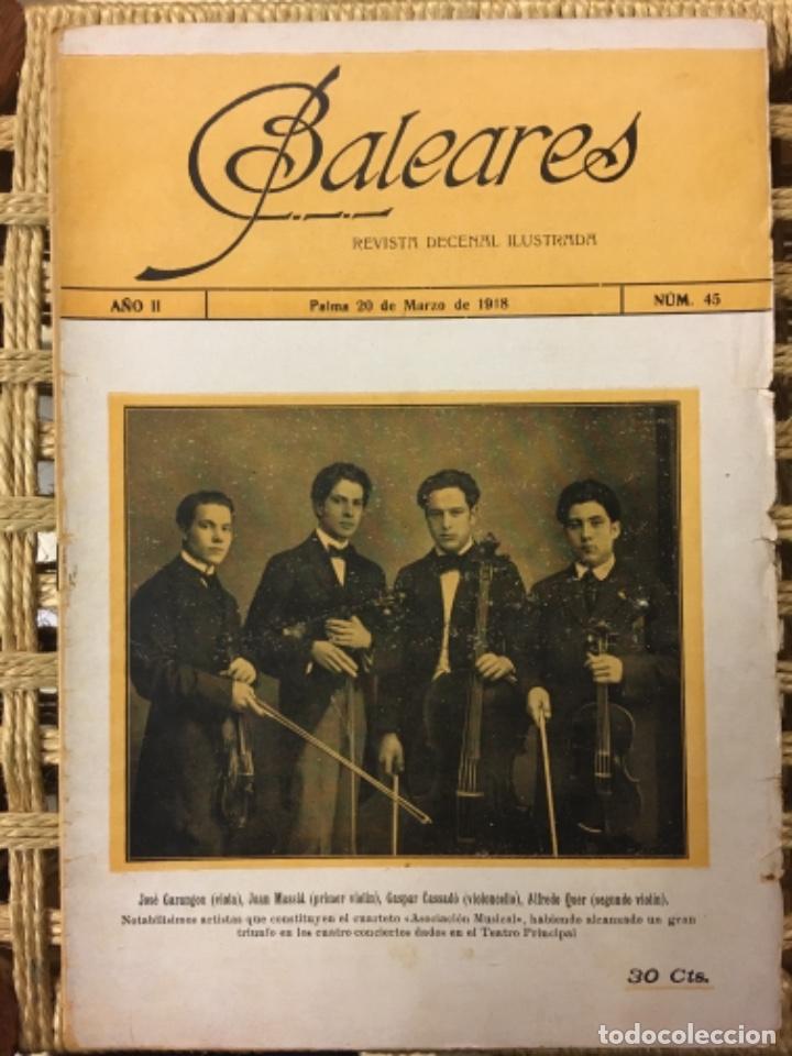 Coleccionismo de revistas y peri&oacute;dicos: REVISTA BALEARES, LITERATURA, ARTE, COMERCIO, NUMERO 45, 1918