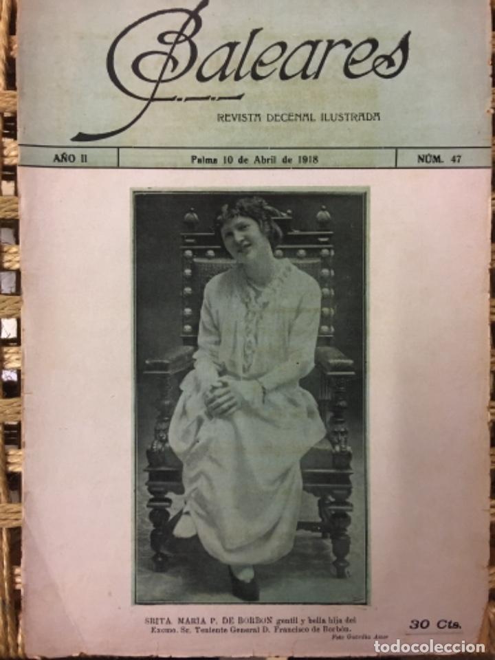 Coleccionismo de revistas y peri&oacute;dicos: REVISTA BALEARES, LITERATURA, ARTE, COMERCIO, NUMERO 47, 1918