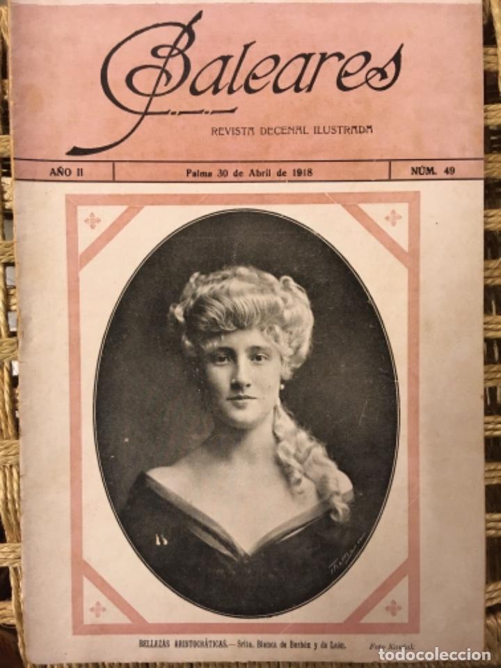 Coleccionismo de revistas y peri&oacute;dicos: REVISTA BALEARES, LITERATURA, ARTE, COMERCIO, NUMERO 49, 1918
