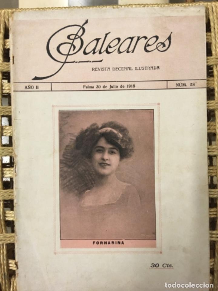 Collezionismo di Riviste e Giornali: REVISTA BALEARES, LITERATURA, ARTE, COMERCIO, NUMERO 58, 1918