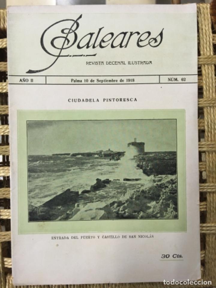 Collezionismo di Riviste e Giornali: REVISTA BALEARES, LITERATURA, ARTE, COMERCIO, NUMERO 62, 1918