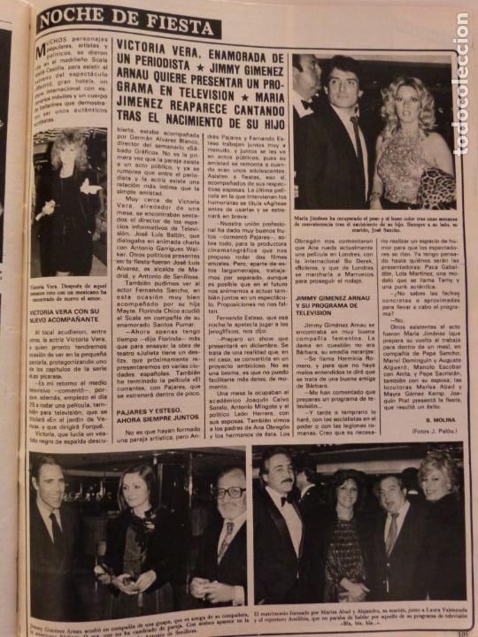 Coleccionismo de Revistas y Peri&oacute;dicos: RECORTE CLIPPING DE VICTORIA VERA MARIA JIMENEZ PEPE SANCHO MARISA ABAD SEMANA N&ordm; 2254 PAG. 105 L34