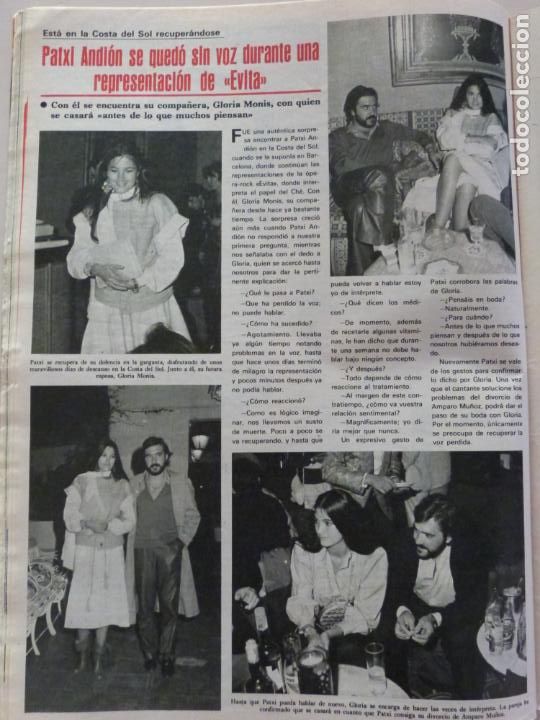 Coleccionismo de Revistas y Peri&oacute;dicos: RECORTE CLIPPING DE PATXI ANDION Y GLORIA MONIS REVISTA SEMANA N&ordm; 2254 PAG. 82 L34