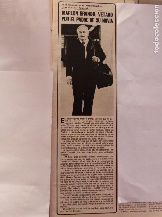 Coleccionismo de Revistas y Peri&oacute;dicos: RECORTE CLIPPING DE MARLON BRANDO REVISTA SEMANA N&ordm; 2254 PAG. 5 L34