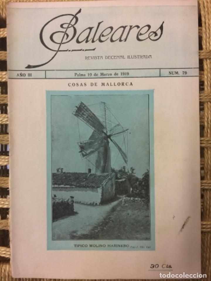 Coleccionismo de revistas y peri&oacute;dicos: REVISTA BALEARES, LITERATURA, ARTE, COMERCIO, NUMERO 79, 1919