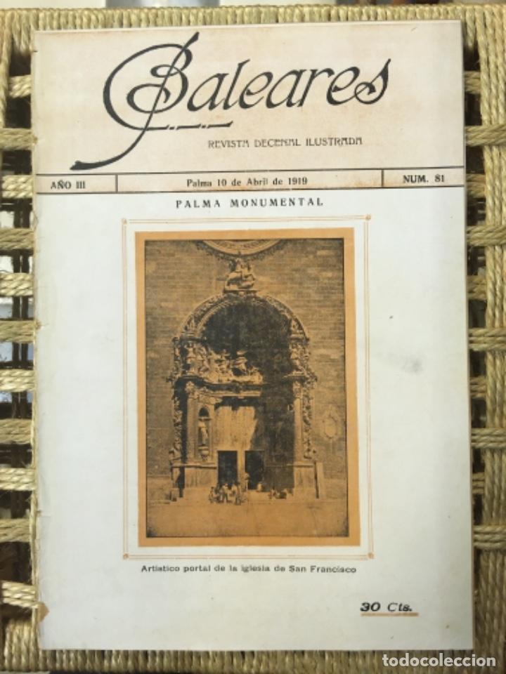 Collezionismo di Riviste e Giornali: REVISTA BALEARES, LITERATURA, ARTE, COMERCIO, NUMERO 81, 1919