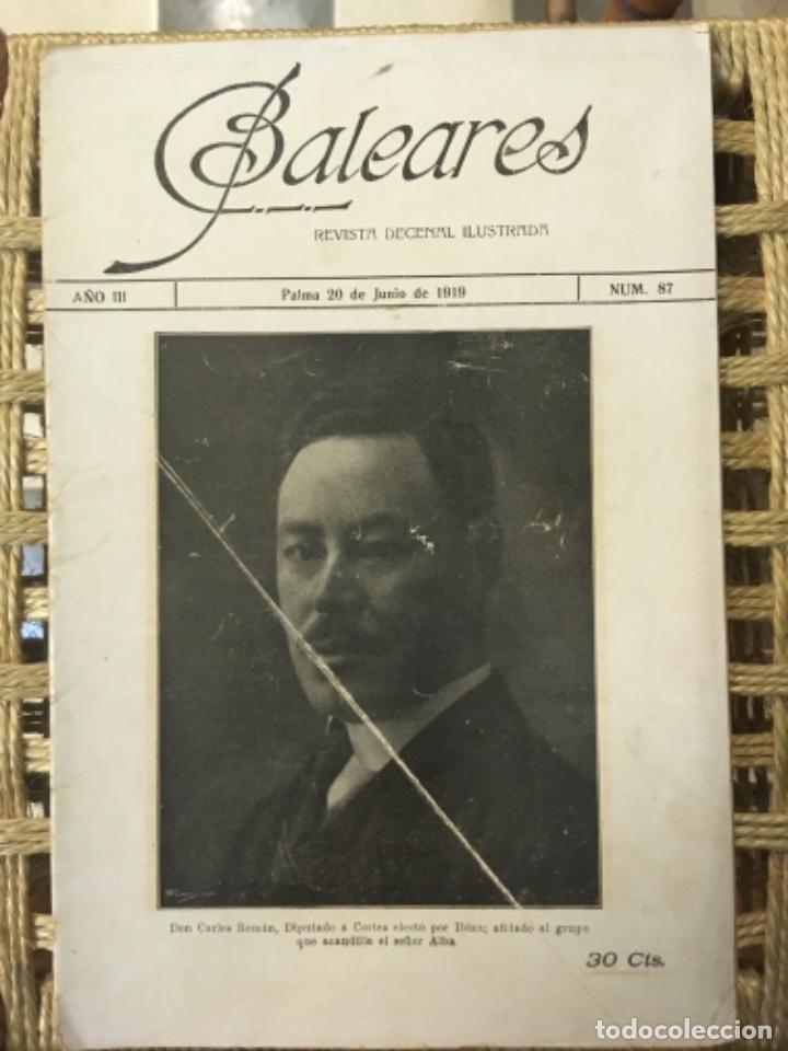 Coleccionismo de revistas y peri&oacute;dicos: REVISTA BALEARES, LITERATURA, ARTE, COMERCIO, NUMERO 87, 1919