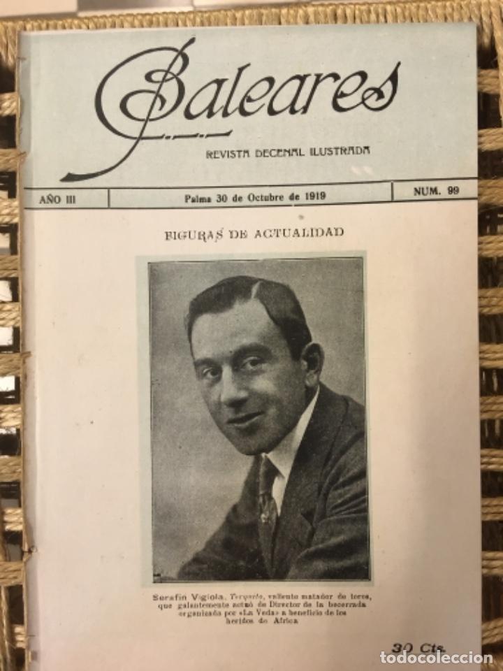 Coleccionismo de revistas y peri&oacute;dicos: REVISTA BALEARES, LITERATURA, ARTE, COMERCIO, NUMERO 99, 1919