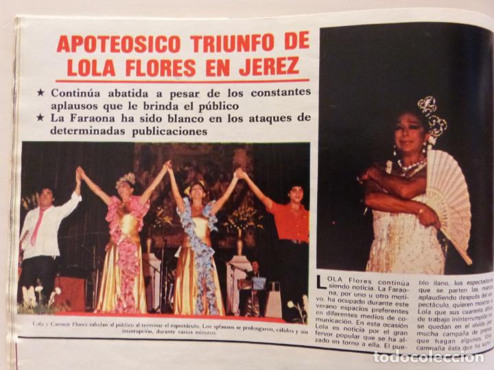 Coleccionismo de Revistas y Peri&oacute;dicos: RECORTE CLIPPING DE LOLA FLORES REVISTA SEMANA N&ordm; 2278 PAG. 56 Y 57 L34